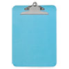 Plastic Clipboard W/high Capacity Clip, 1", Holds 8 1/2 X 12, Translucent Blue