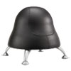 Runtz Ball Chair, Backless, Supports Up To 250 Lb, Black Seat, Silver Base