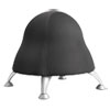 Runtz Ball Chair, Backless, Supports Up to 250 lb, Licorice Black Seat, Silver Base