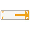 Alphaz Color-Coded First Letter Combo Alpha Labels, F/s, 1.16 X 3.63, Orange/white, 5/sheet, 20 Sheets/pack