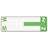 Alphaz Color-Coded First Letter Combo Alpha Labels, M/z, 1.16 X 3.63, Light Green/white, 5/sheet, 20 Sheets/pack