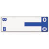 ALPHAZ COLOR-CODED FIRST LETTER COMBO ALPHA LABELS, B/O, 1.16 X 3.63, DARK BLUE/WHITE, 5/SHEET, 20 SHEETS/PACK