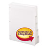 <strong>Smead™</strong><br />Three-Ring Binder Index Divider, 5-Tab, 11 x 8.5, White, 20 Sets