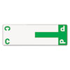 Alphaz Color-Coded First Letter Combo Alpha Labels, C/p, 1.16 X 3.63, Dark Green/white, 5/sheet, 20 Sheets/pack