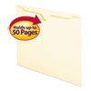 Manila File Jackets, 1-Ply Straight Tab, Letter Size, Manila, 100/box