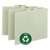 100% Recycled Monthly Top Tab File Guide Set, 1/3-Cut Top Tab, January to December, 8.5 x 11, Green, 12/Set