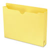 Colored File Jackets With Reinforced Double-Ply Tab, Straight Tab, Letter Size, Yellow, 50/box