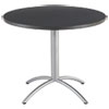 <strong>Iceberg</strong><br />CafeWorks Table, Cafe-Height, Round Top, 36" Diameter x 30h, Graphite Granite/Silver