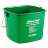 Kleen-Pail, 6qt, Plastic, Green, 12/carton