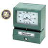 Model 150 Heavy-Duty Time Recorder, Automatic Operation, Month/Date/0-23 Hours/Minutes Imprint, Green