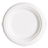 Renewable And Compostable Sugarcane Plates Convenience Pack, 6" Dia, Natural White, 50/pack