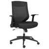 Alera EB-K Series Synchro Mid-Back Flip-Arm Mesh Chair, Supports Up to 275 lb, 18.5" to 22.04" Seat Height, Black