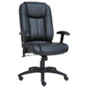 Alera Cc Series Executive High-Back Bonded Leather Chair, Supports Up To 275 Lb, 19.29" To 22.83" Seat Height, Black