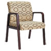 <strong>Alera®</strong><br />Alera Reception Lounge WL Series Guest Chair, 24.21" x 24.8" x 32.67", Tan Seat, Tan Back, Mahogany Base