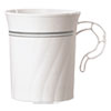 Classicware Plastic Coffee Mugs, 8 Oz, Silver, 8/pack, 24 Packs/carton