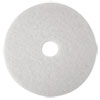 Low-Speed Super Polishing Floor Pads 4100, 16" Diameter, White, 5/carton