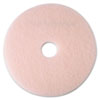 Ultra High-Speed Eraser Floor Burnishing Pad 3600, 17" Diameter, Pink, 5/carton