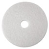 Low-Speed Super Polishing Floor Pads 4100, 24" Diameter, White, 5/carton