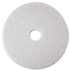 Low-Speed Super Polishing Floor Pads 4100, 21" Diameter, White, 5/carton