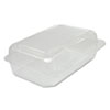 Staylock Clear Hinged Lid Containers, Oblong, 6.81 X 9.4 X 3.1, 125/bag, 2/carton