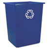 Glutton Recycling Container, Rectangular, 56 Gal, Blue