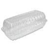 Showtime Clear Hinged Containers, Hoagie Container, 29.9 Oz, 5.1 X 9.9 X 3.5, Clear 100/bag 2 Bags/carton