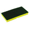 Medium-Duty Scrubber Sponge, 3.13 x 6.25, 0.88 Thick, Yellow/Green, 5/Pack, 8 Packs/Carton