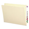 End Tab Folders with Antimicrobial Product Protection, Straight Tabs, Letter Size, 0.75" Expansion, Manila, 100/Box