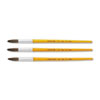 Watercolor Brush Set, Size 12, Camel-Hair Blend, Round Profile, 3/pack