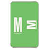 Alphaz Color-Coded Second Letter Alphabetical Labels, M, 1 X 1.63, Light Green, 10/sheet, 10 Sheets/pack