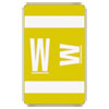 Alphaz Color-Coded Second Letter Alphabetical Labels, W, 1 X 1.63, Yellow, 10/sheet, 10 Sheets/pack