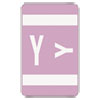 Alphaz Color-Coded Second Letter Alphabetical Labels, Y, 1 X 1.63, Lavender, 10/sheet, 10 Sheets/pack
