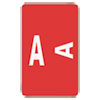 Alphaz Color-Coded Second Letter Alphabetical Labels, A, 1 X 1.63, Red, 10/sheet, 10 Sheets/pack