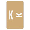 Alphaz Color-Coded Second Letter Alphabetical Labels, K, 1 X 1.63, Light Brown, 10/sheet, 10 Sheets/pack