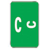 Alphaz Color-Coded Second Letter Alphabetical Labels, C, 1 X 1.63, Dark Green, 10/sheet, 10 Sheets/pack