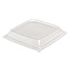 Expressions Hot-Food Container Lids, 8.98 X 8.98 X 1.18, Clear, 150/carton