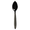 Impress Heavyweight Full-Length Polystyrene Cutlery, Teaspoon, Black, 1000/ct