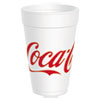 Coca-Cola Foam Cups, 16 Oz, White/red, 25/bag, 40 Bags/carton
