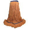 Super Loop Wet Mop Head, Cotton/synthetic Fiber, 5" Headband, X-Large Size, Orange, 12/carton