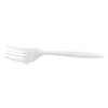 Medium-Weight Cutlery, Fork, White, 6 1/4", 100/bag, 10 Bags/carton
