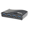 USB 3.0 SuperSpeed Hub, 4 Ports, Black