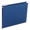 Colored Hanging File Folders, Letter Size, 1/5-Cut Tab, Navy, 25/box