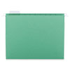 Colored Hanging File Folders, Letter Size, 1/5-Cut Tab, Green, 25/box