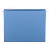 Colored Hanging File Folders, Letter Size, 1/5-Cut Tab, Blue, 25/box