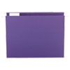 Colored Hanging File Folders, Letter Size, 1/5-Cut Tab, Purple, 25/box