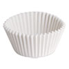 Fluted Bake Cups, 0.75 Oz, 1.25 X 0.88 X 0.88, White, 500/pack, 20 Packs/carton