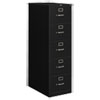 210 Series Vertical File, 5 Legal-Size File Drawers, Black, 18.25" X 28.5" X 60"