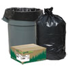 Linear Low Density Recycled Can Liners, 60 Gal, 1.25 Mil, 38" X 58", Black, 100/carton