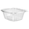 Clearpac Safeseal Tamper-Resistant, Tamper-Evident Containers, Flat Lid, 16 Oz, 4.9 X 2.5 X 5.5, Clear, 100/bag, 2 Bags/ct