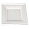 Champware Molded Fiber Tableware, Square, 6 X 6, White, 125/pack, 4 Packs/carton